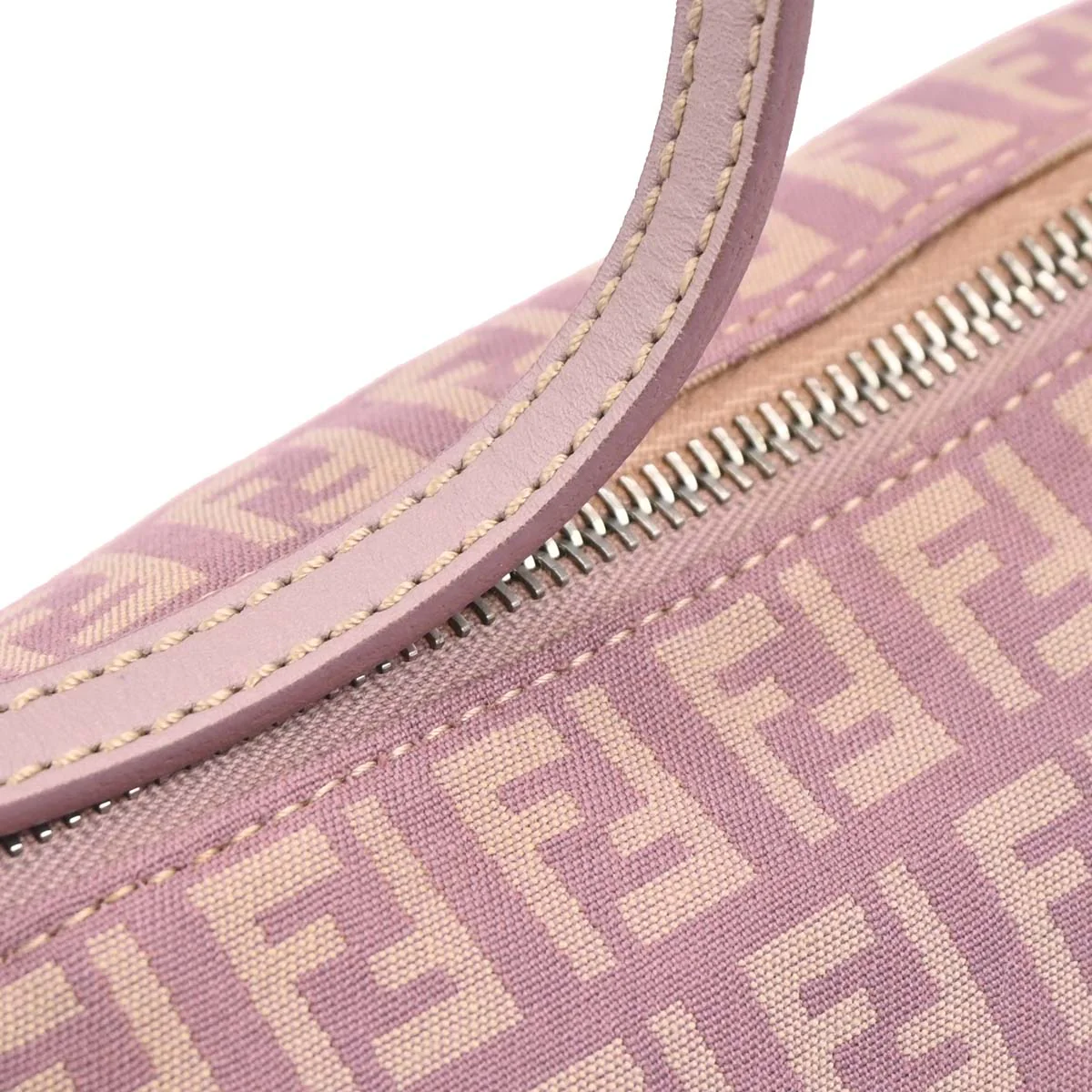 Fendi Purple Canvas Zucchino Handbag - Image 4