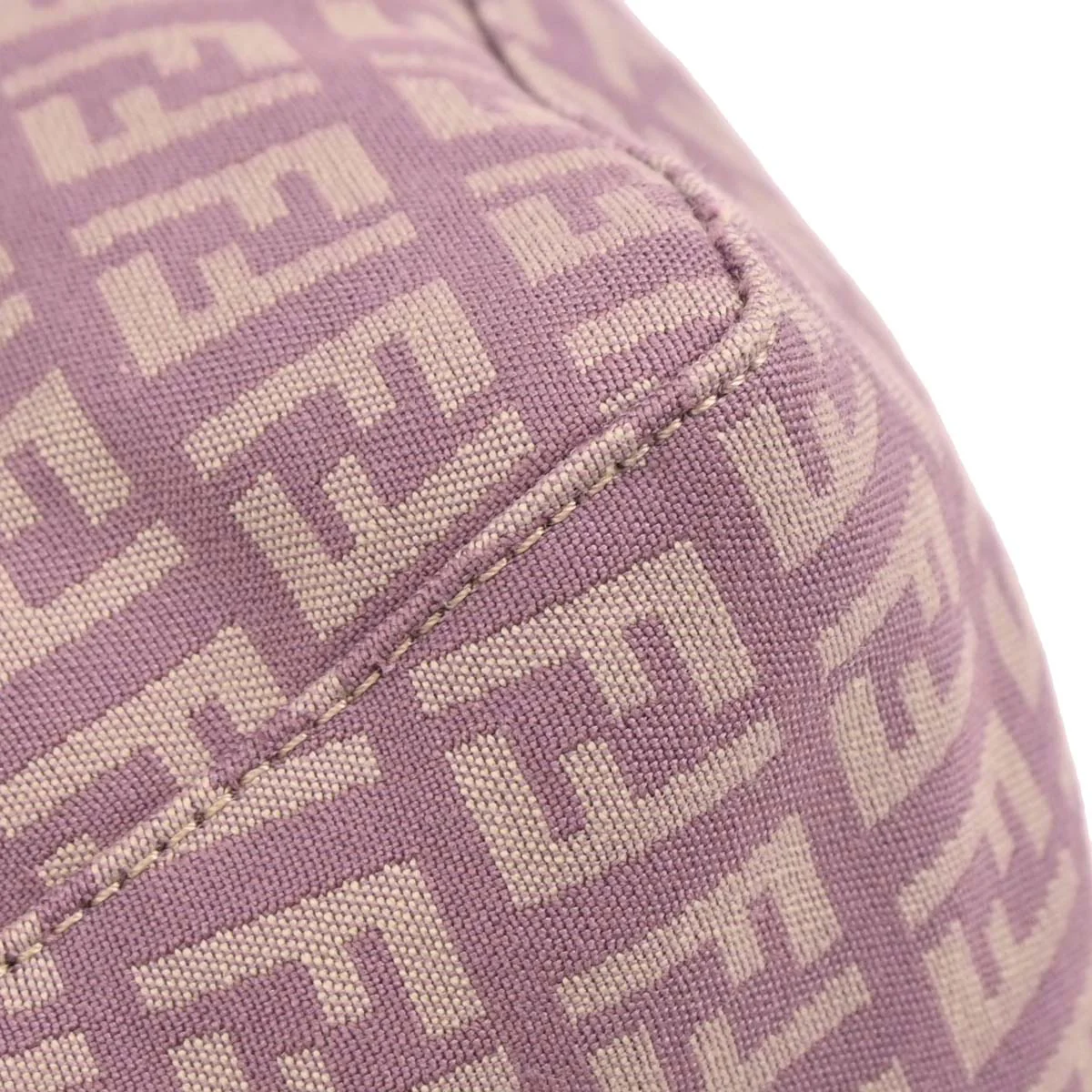 Fendi Purple Canvas Zucchino Handbag - Image 7