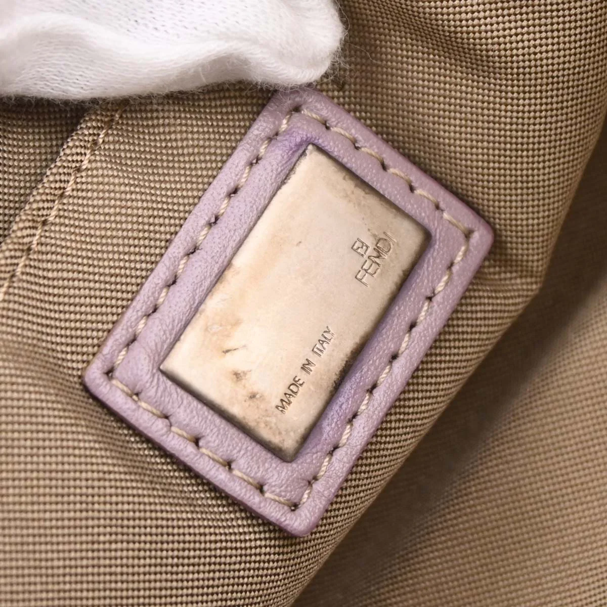 Fendi Purple Canvas Zucchino Handbag - Image 9