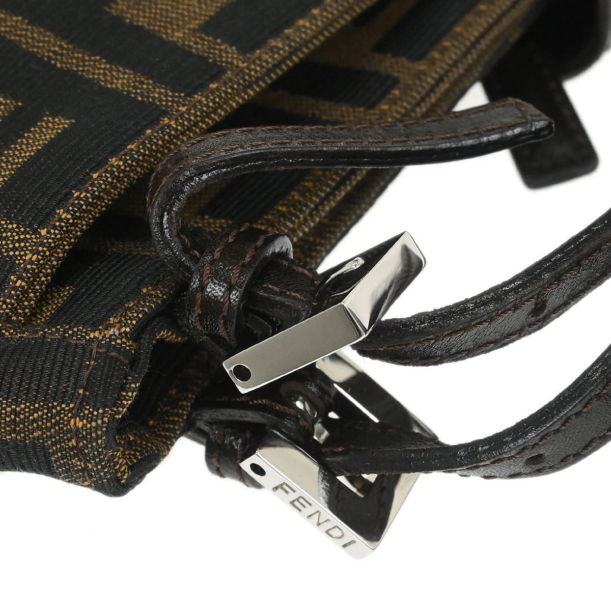Fendi Brown Canvas Zucca Handbag - Image 10