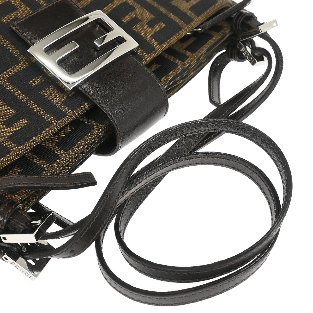 Fendi Brown Canvas Zucca Handbag - Image 5