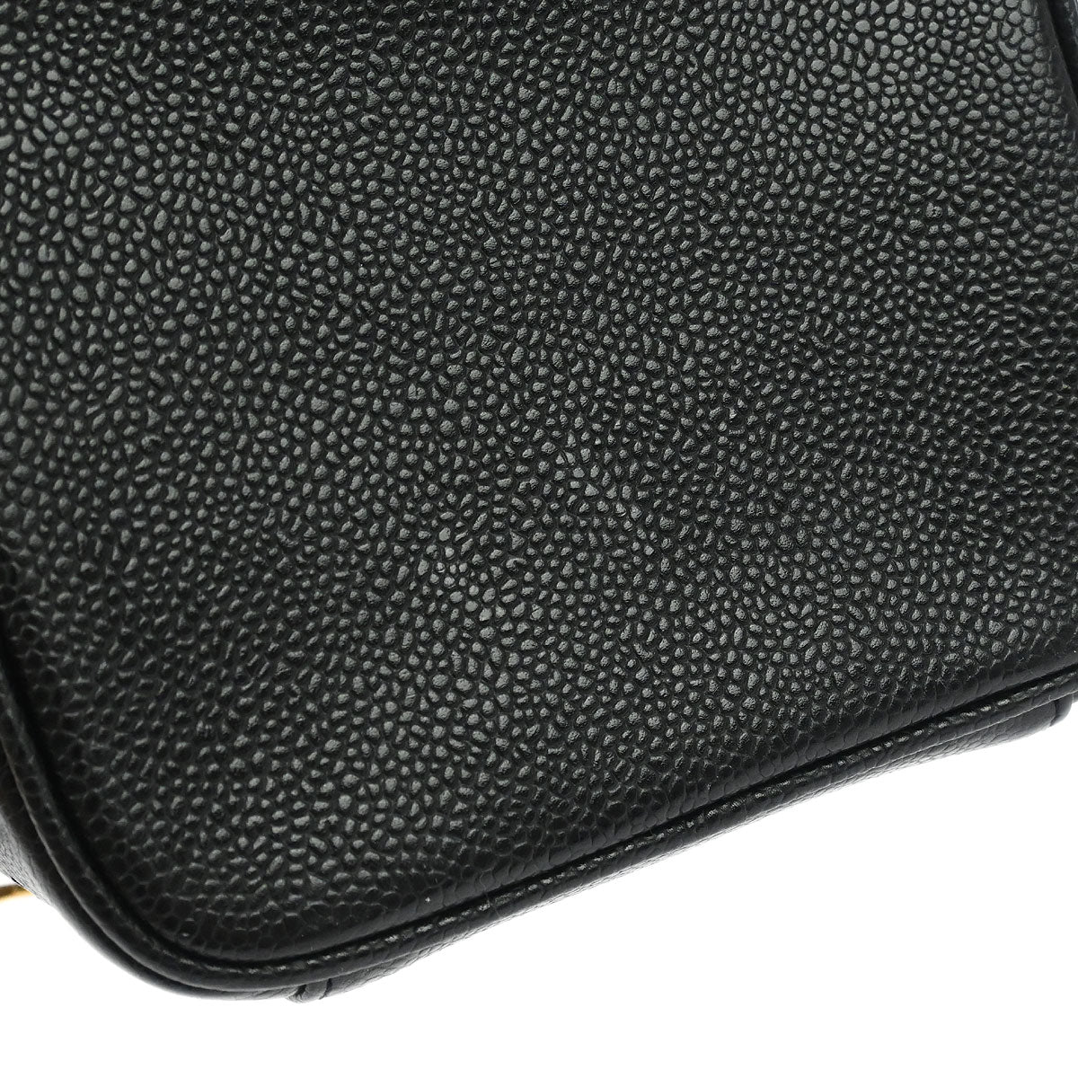 Chanel 1997-1999 Black Caviar Skin Timeless Vanity Handbag - Image 3