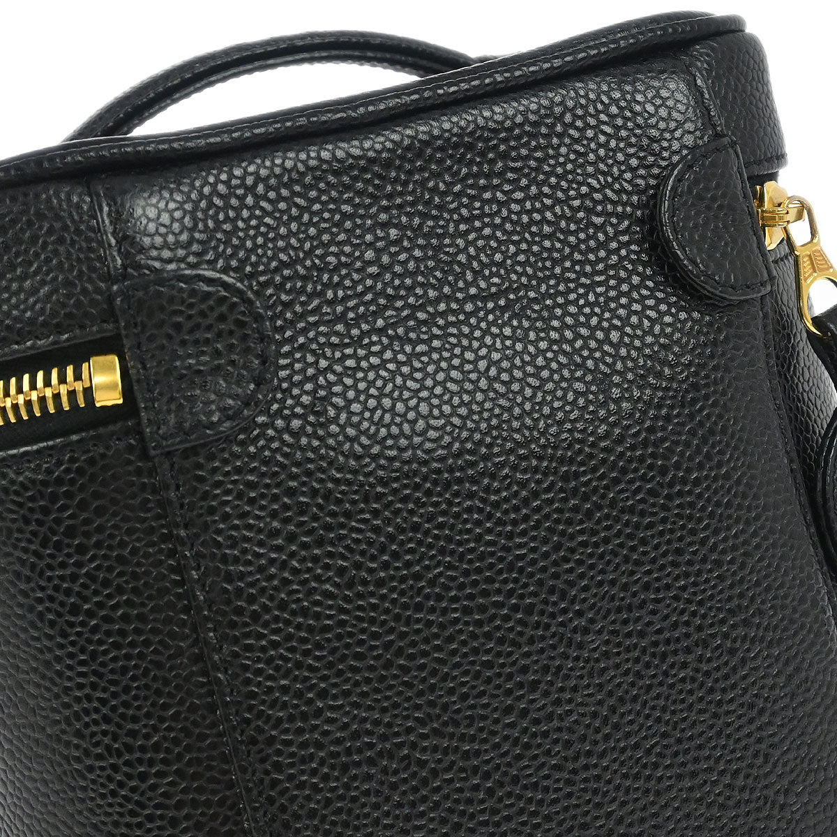 Chanel 1997-1999 Black Caviar Skin Timeless Vanity Handbag - Image 4