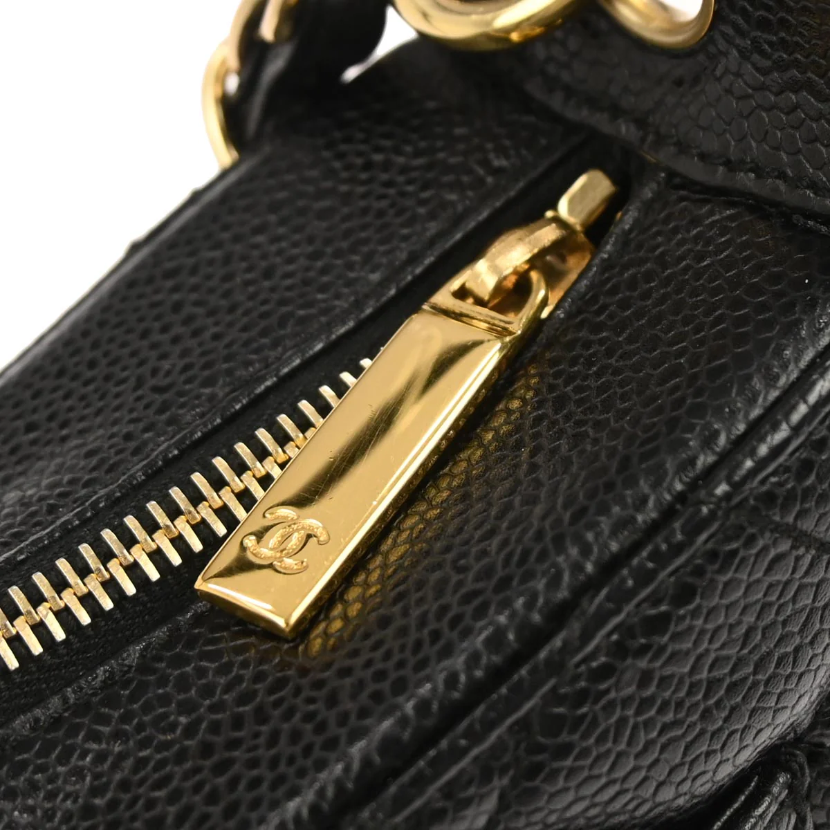 Chanel 2003-2004 Black Caviar Skin Hobo Bag - Image 3