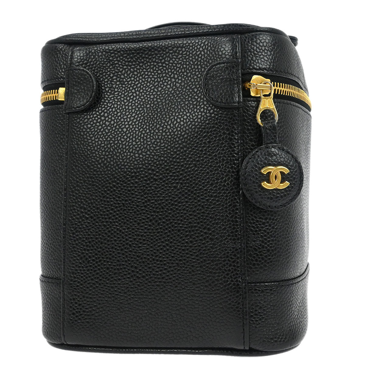 Chanel 2000-2002 Black Caviar Skin Timeless Vanity Handbag - Image 2