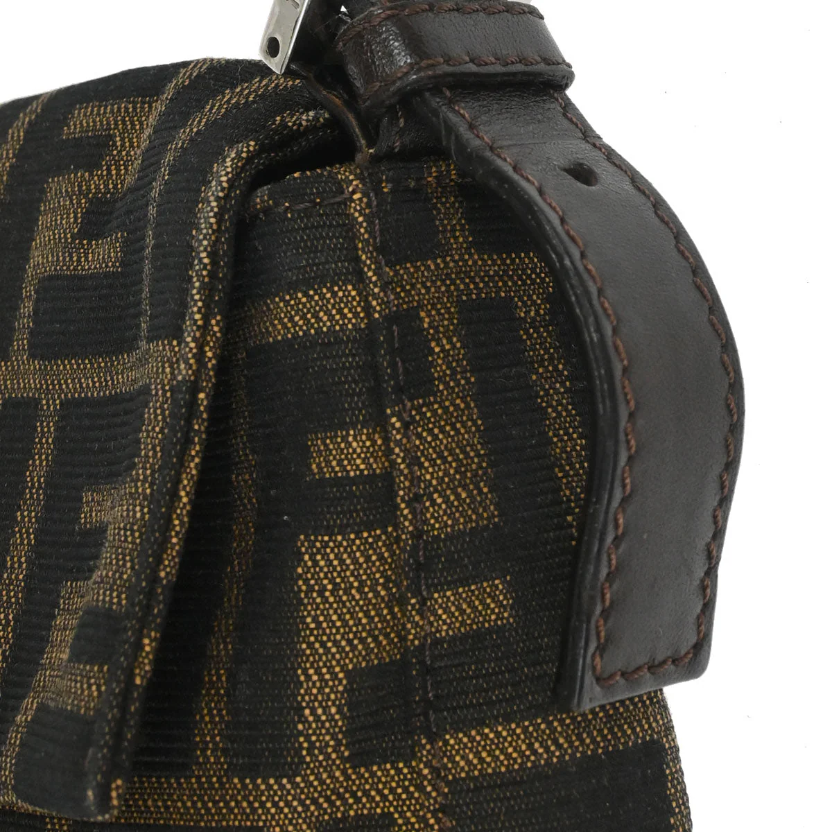Fendi Brown Zucca Baguette Handbag - Image 3