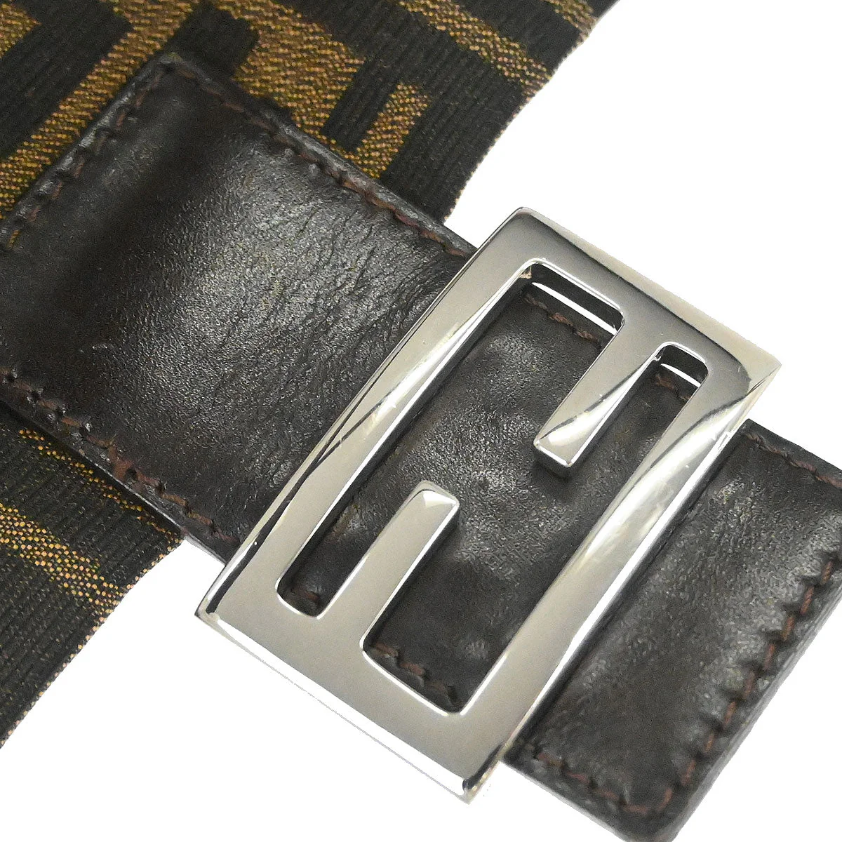 Fendi Brown Zucca Baguette Handbag - Image 7