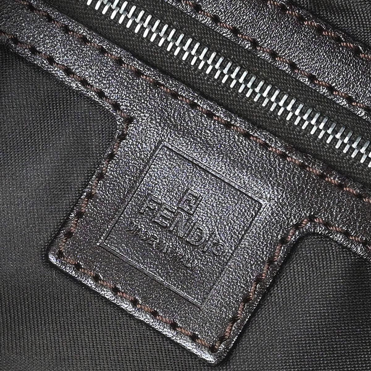 Fendi Brown Zucca Baguette Handbag - Image 9