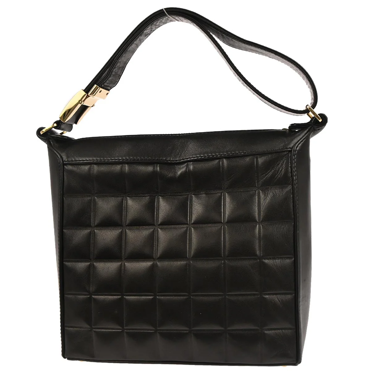 Chanel 2000-2001 Black Lambskin Choco Bar Handbag - Image 2