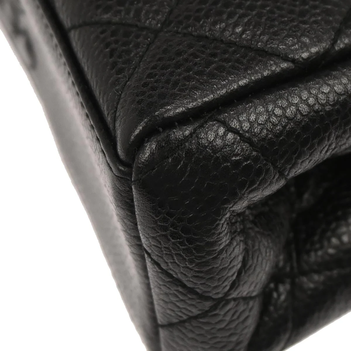 Chanel 1994-1996 Black Caviar Skin Shoulder Bag - Image 4