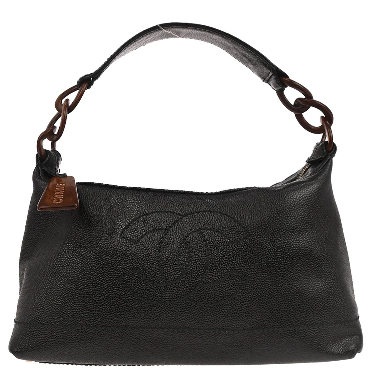 Chanel 2002-2003 Black Caviar Skin Handbag