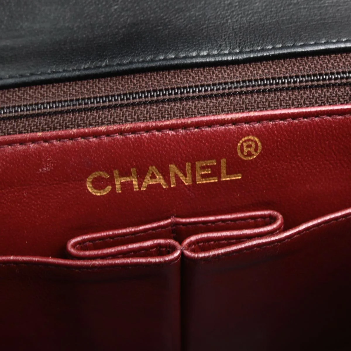 Chanel 1989-1991 Black Lambskin Classic Square Flap Shoulder Bag - Image 8