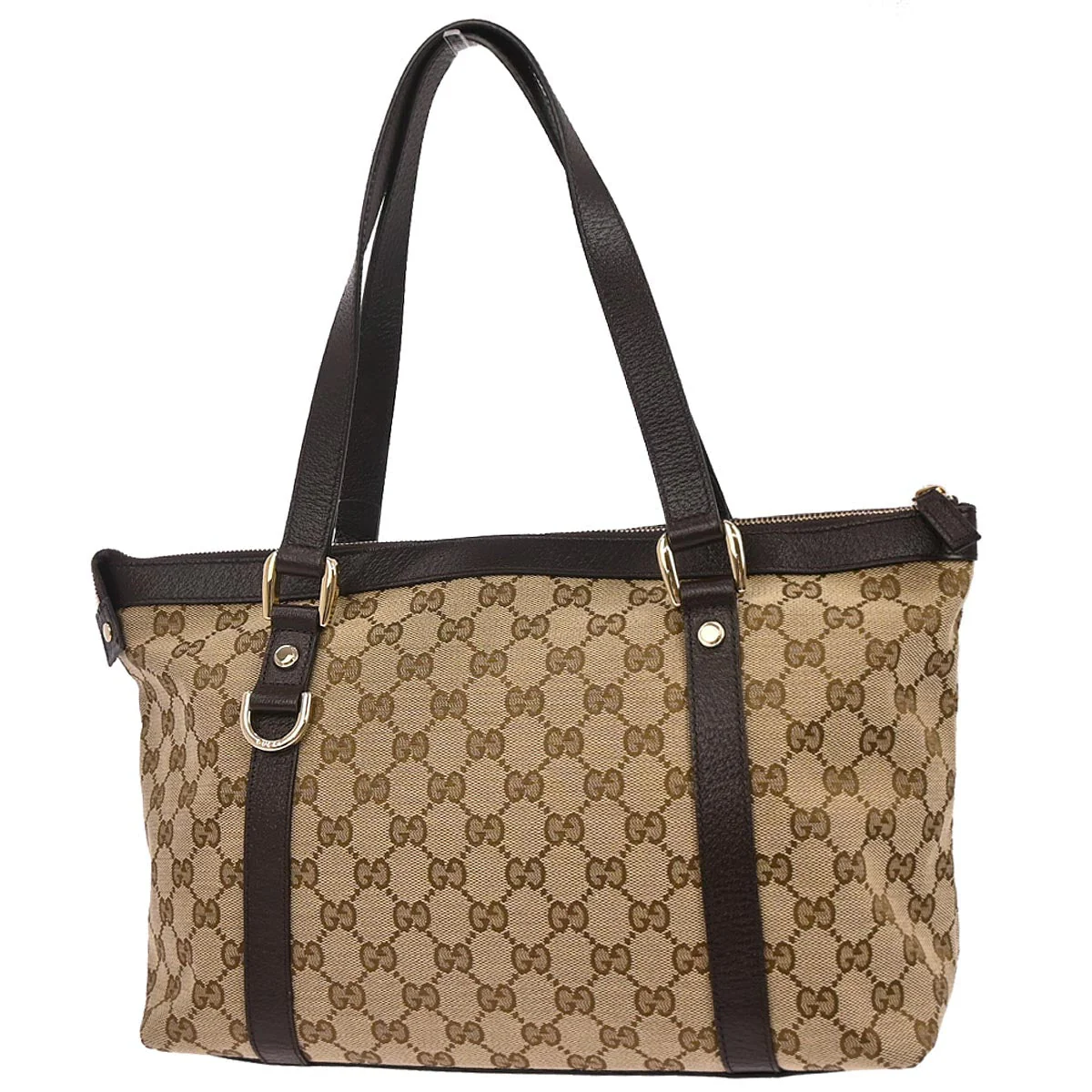 Gucci Beige Canvas GG Tote Handbag - Image 2