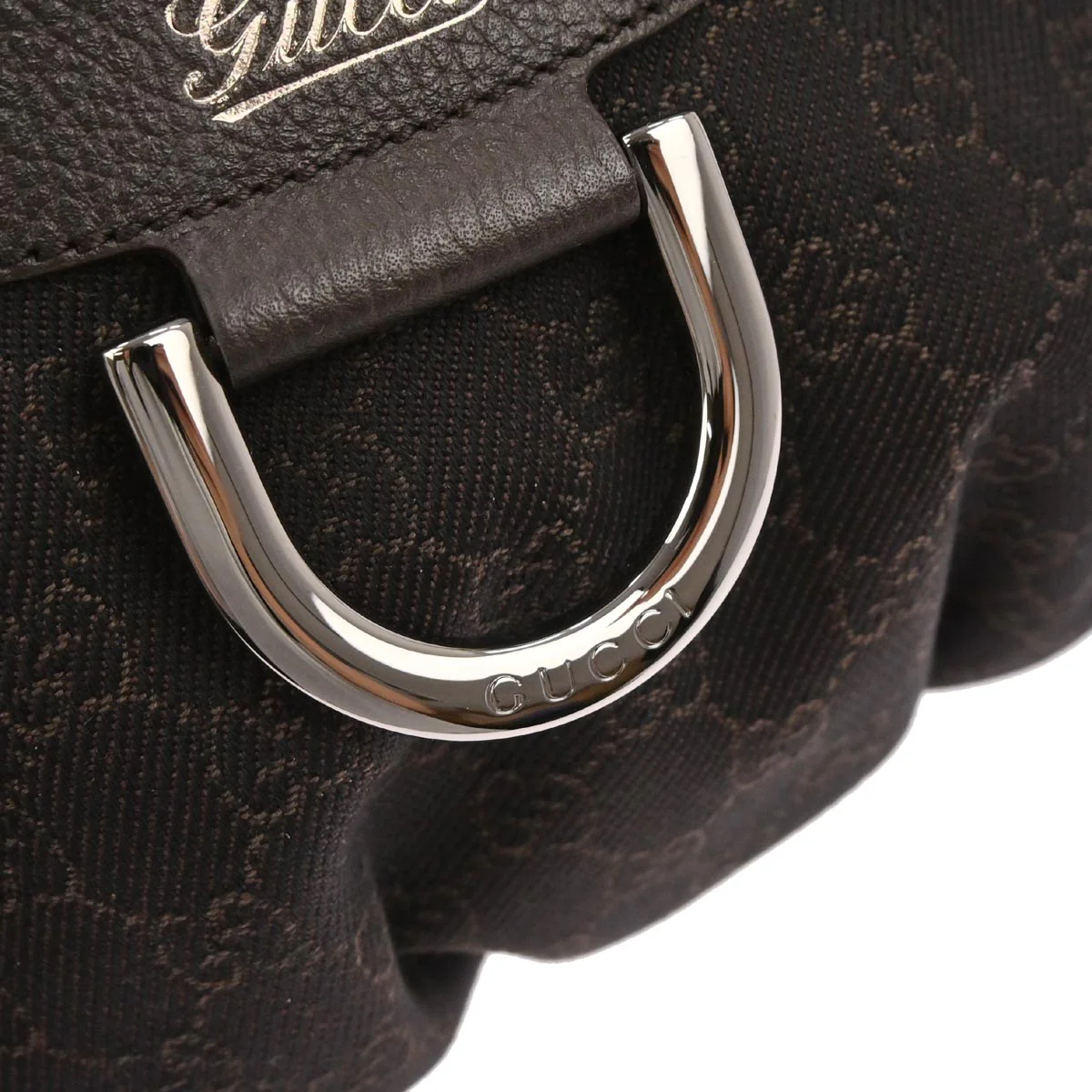 Gucci Brown Canvas GG Abbey D Ring Handbag - Image 6