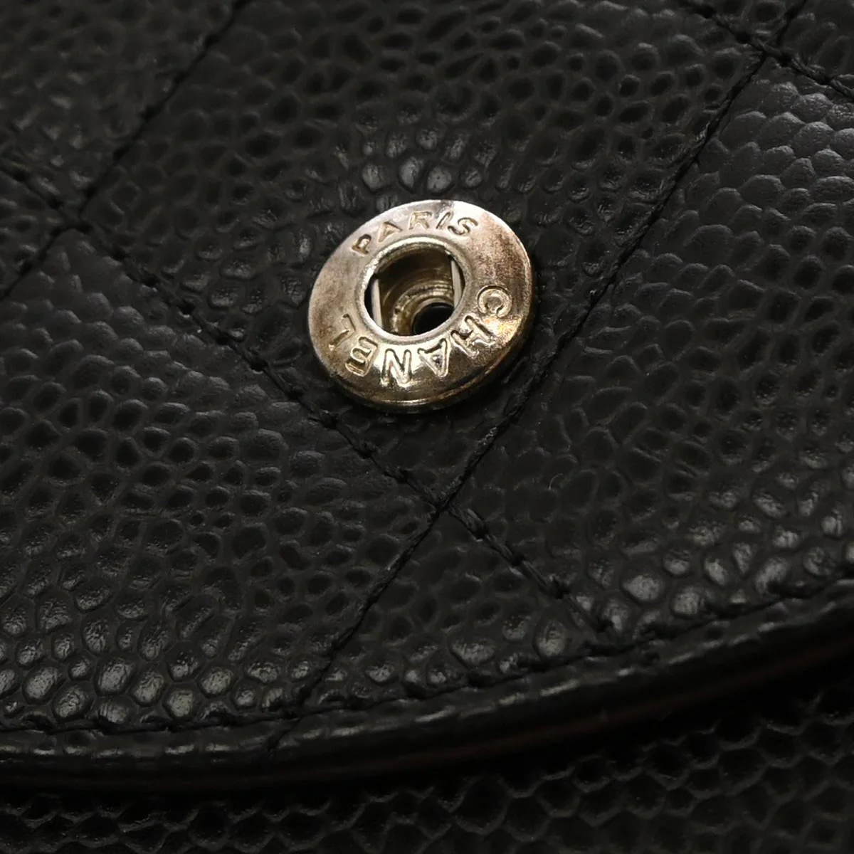 Chanel Black Caviar Skin Classic Double Flap Shoulder Bag - Image 10