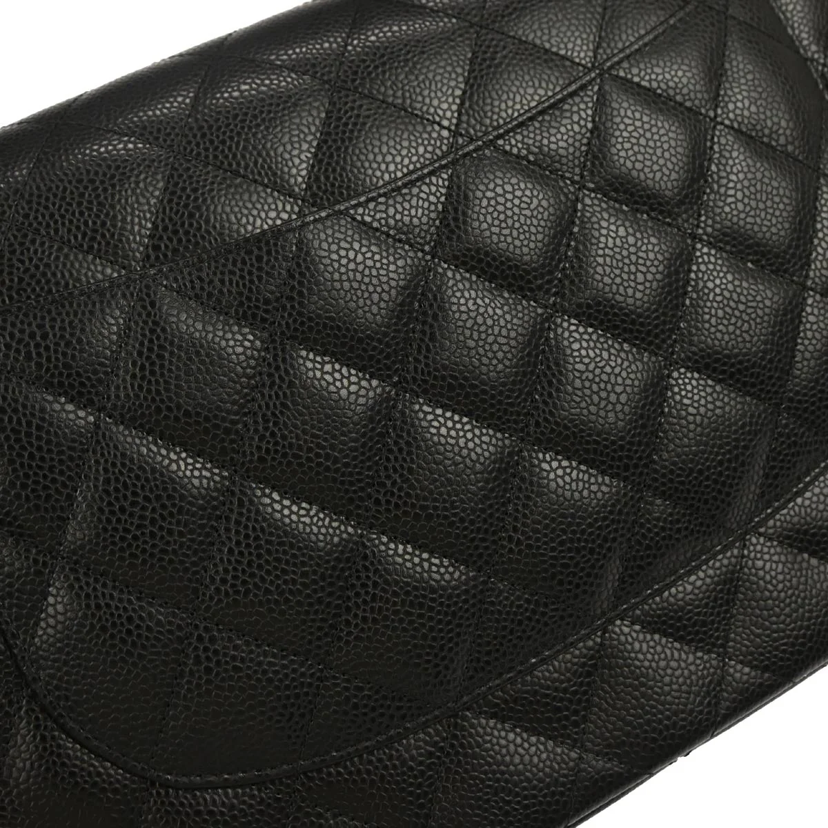Chanel Black Caviar Skin Classic Double Flap Shoulder Bag - Image 4