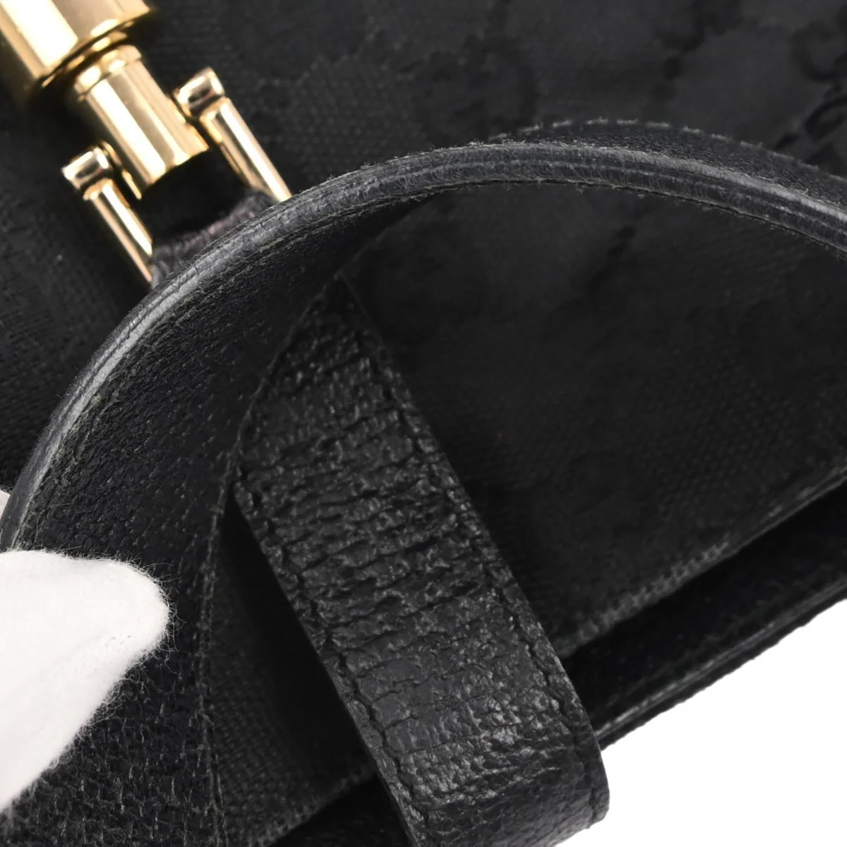Gucci Black Canvas GG Hobo Handbag - Image 3