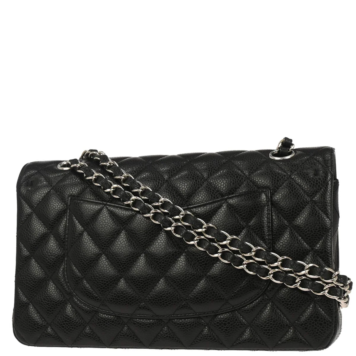Chanel Black Caviar Skin Medium Classic Double Flap Shoulder Bag - Image 2