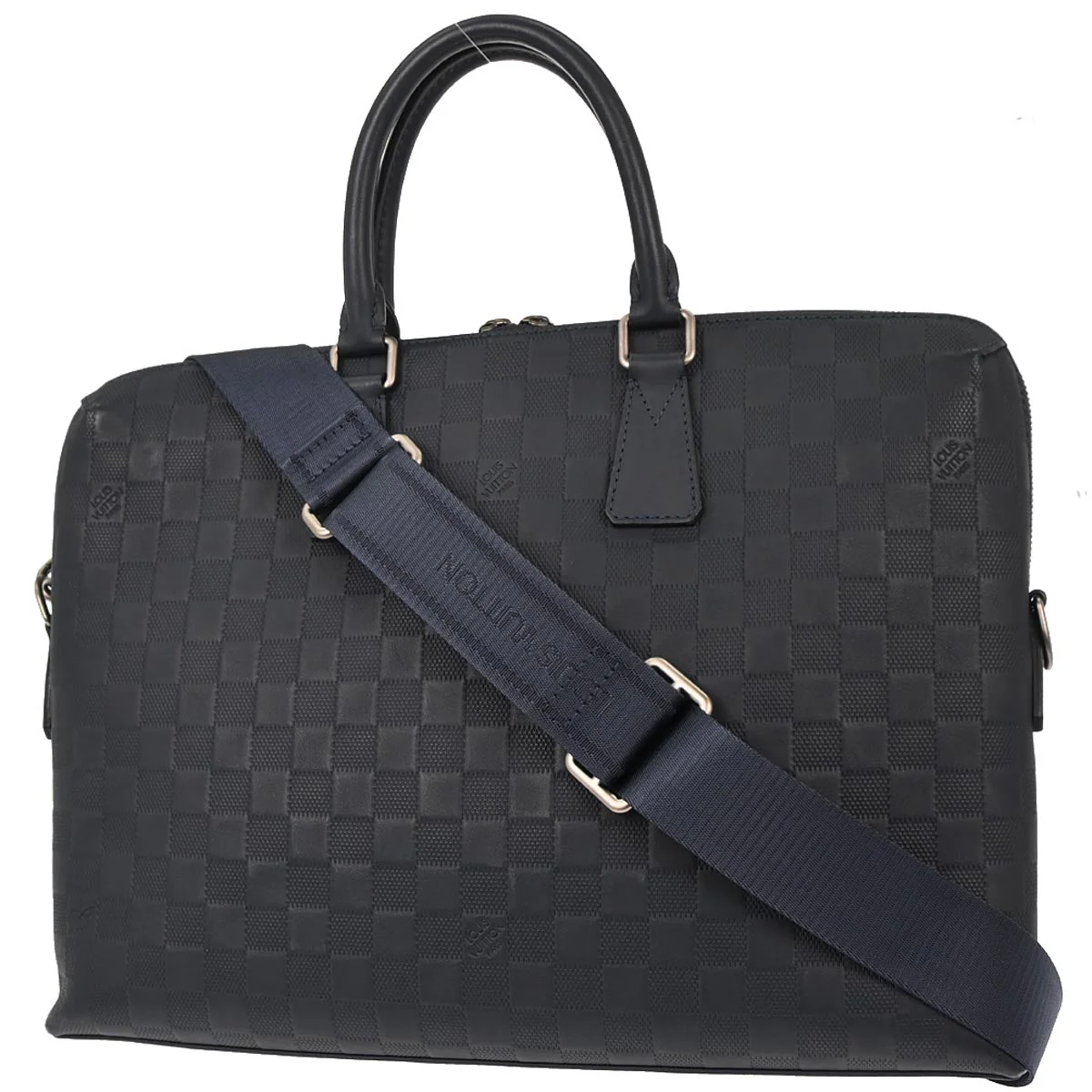 Louis Vuitton Navy Damier Infini Porte-Documents Jour 2way Shoulder Business Bag N41327 - Image 2