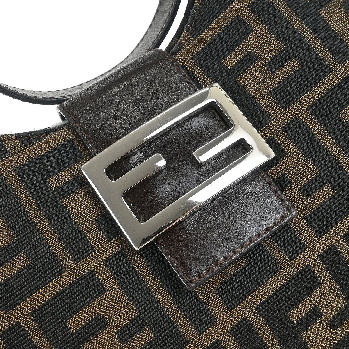 Fendi Brown Canvas Zucca Handbag - Image 5