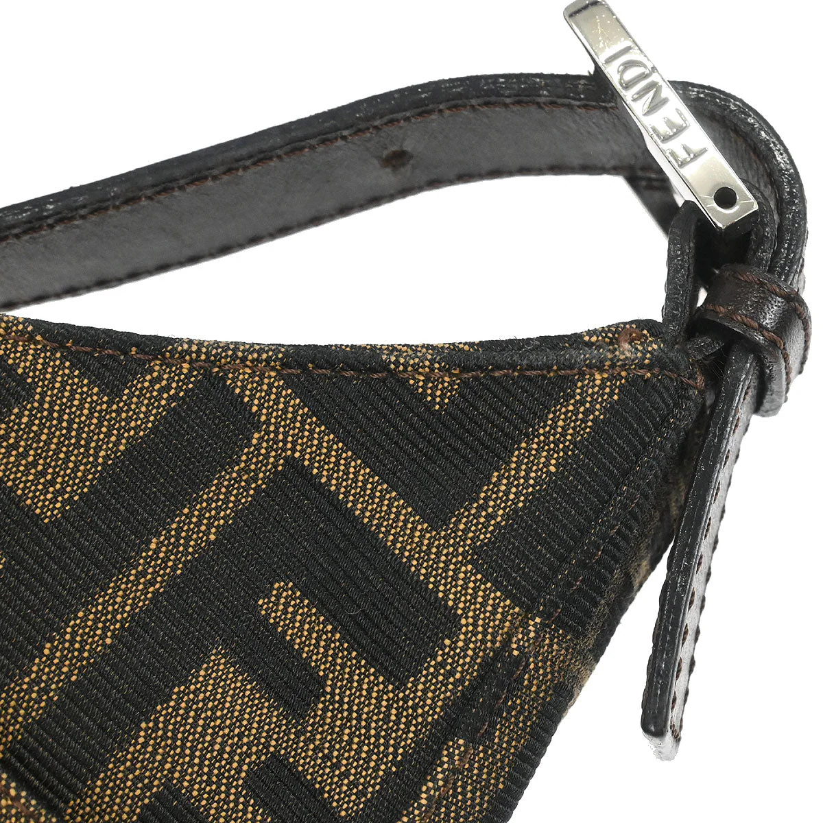 Fendi Brown Canvas Zucca Handbag - Image 7