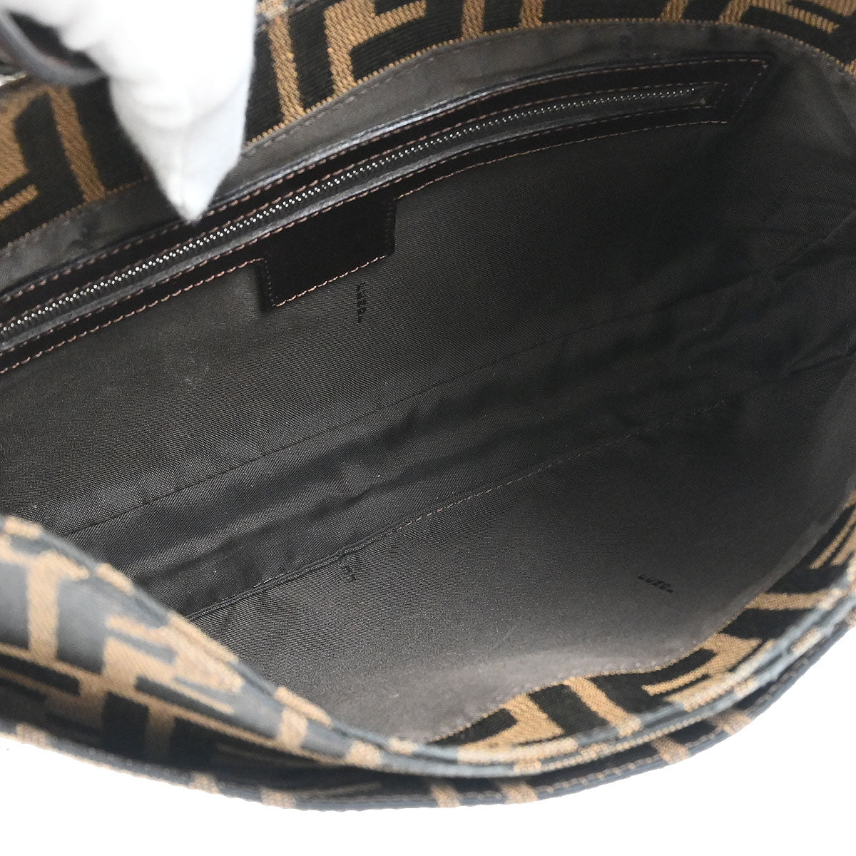Fendi Brown Canvas Zucca Handbag - Image 8