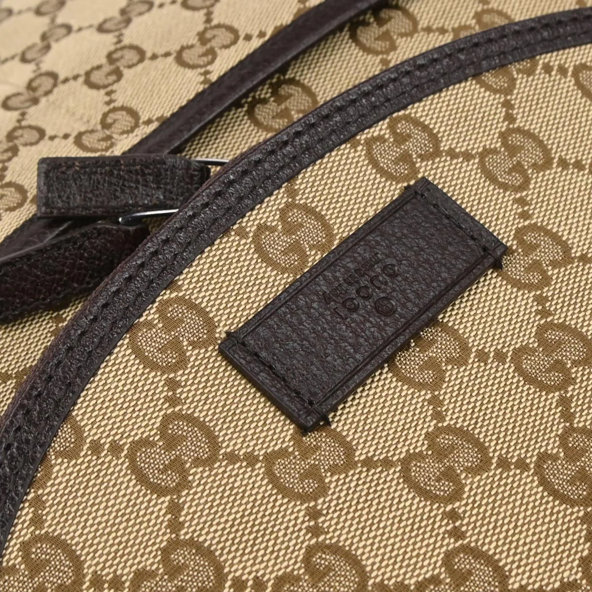 Gucci Beige Canvas GG Shoulder Bag - Image 6