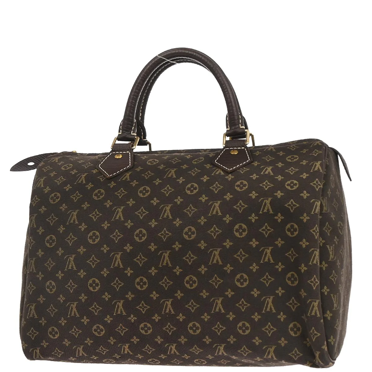 Louis Vuitton 2007 Brown Monogram Mini Lin Speedy 30 Handbag M95224 - Image 2