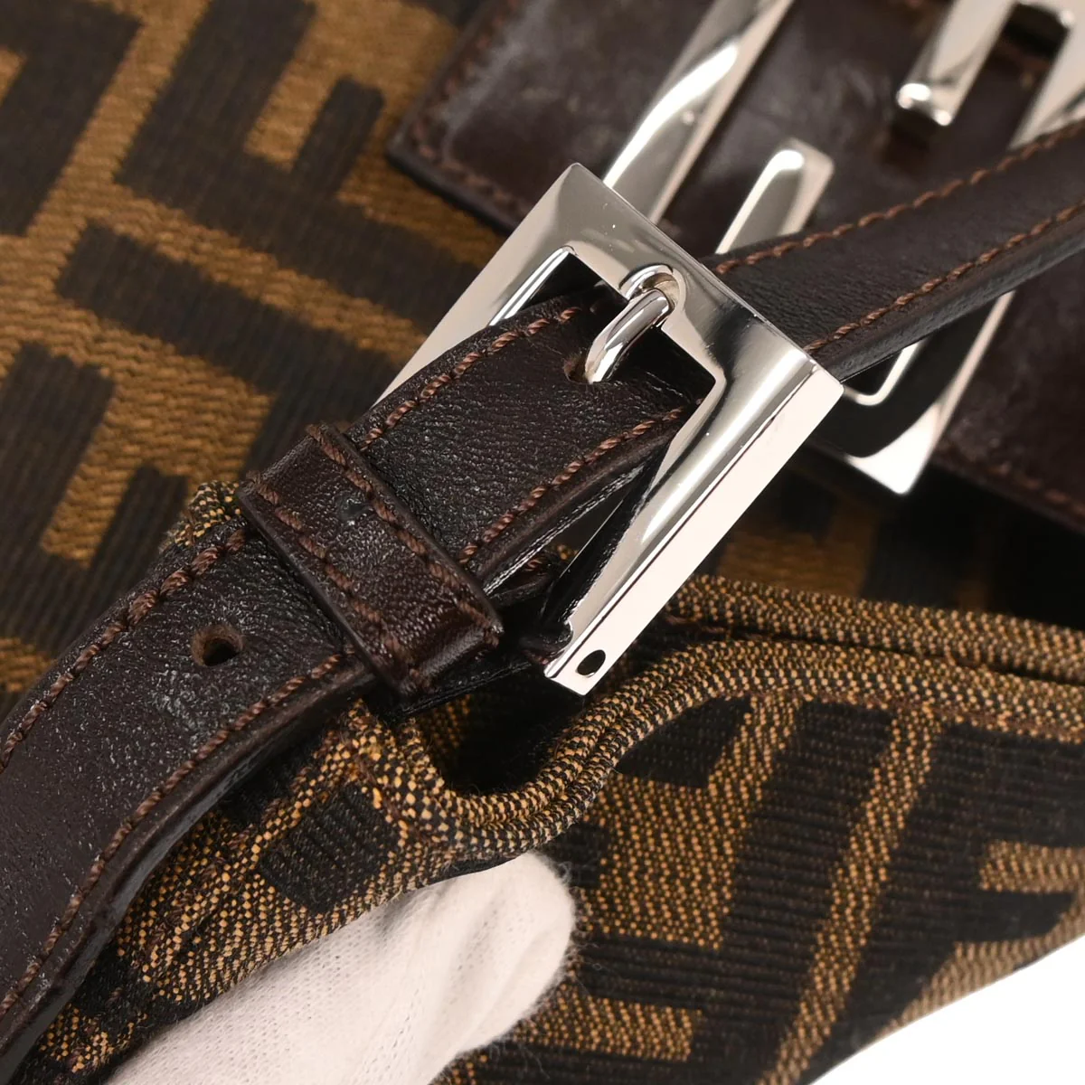 Fendi Brown Zucca Handbag - Image 3