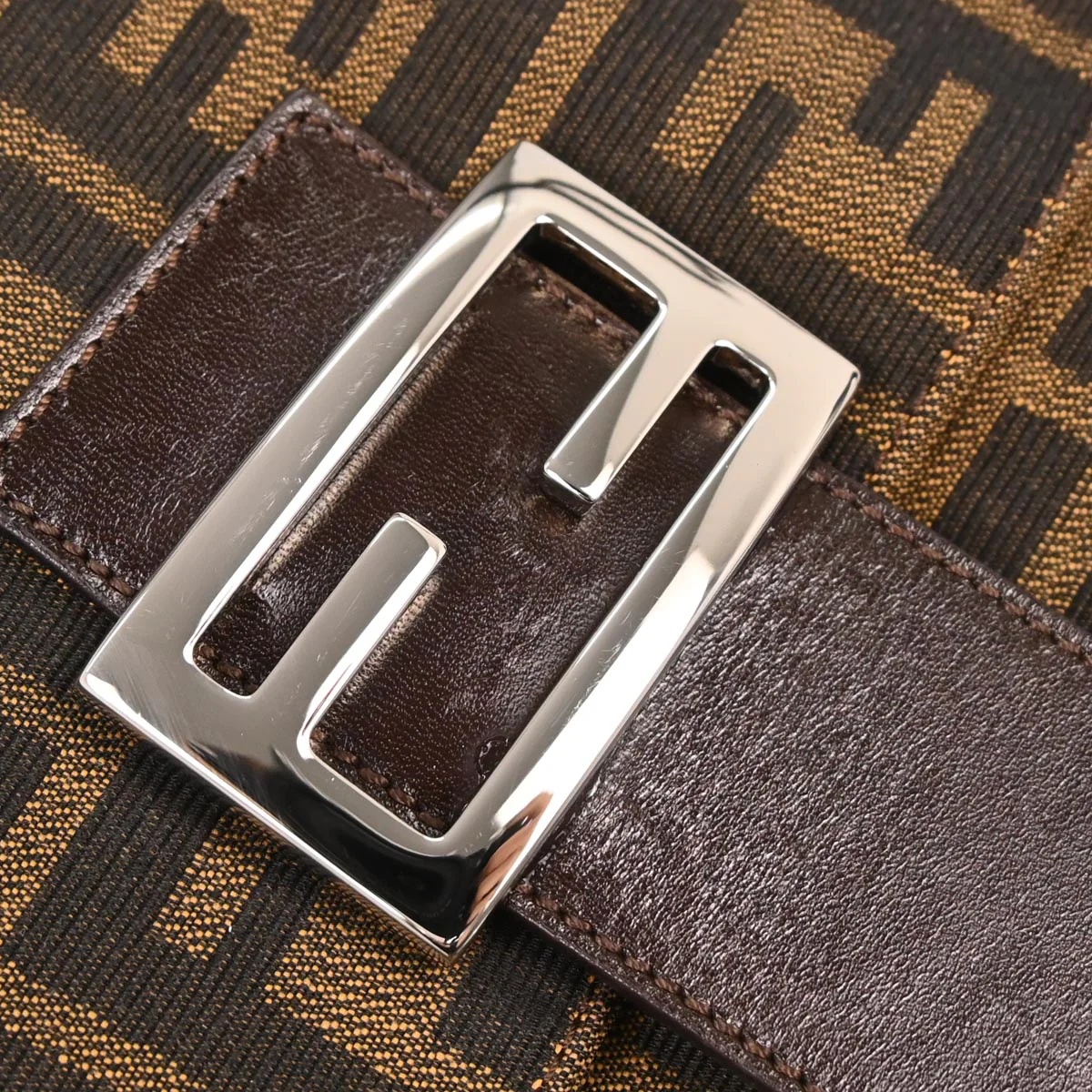Fendi Brown Zucca Handbag - Image 4