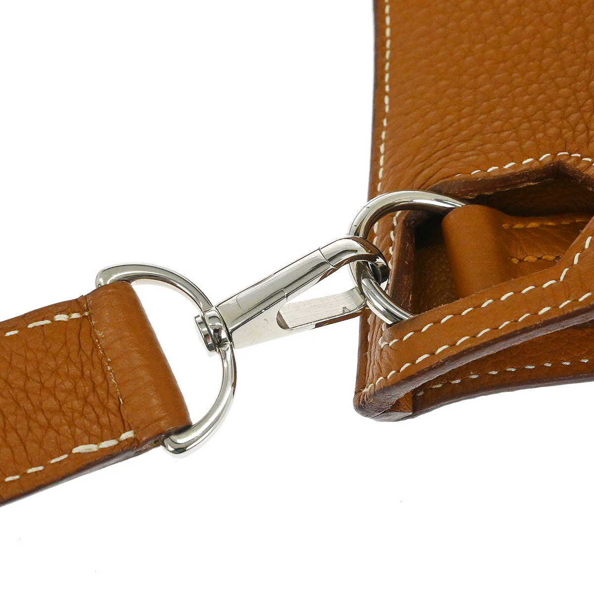 Hermes Gold Taurillon Clemence Jypsiere 28 Shoulder Bag - Image 4