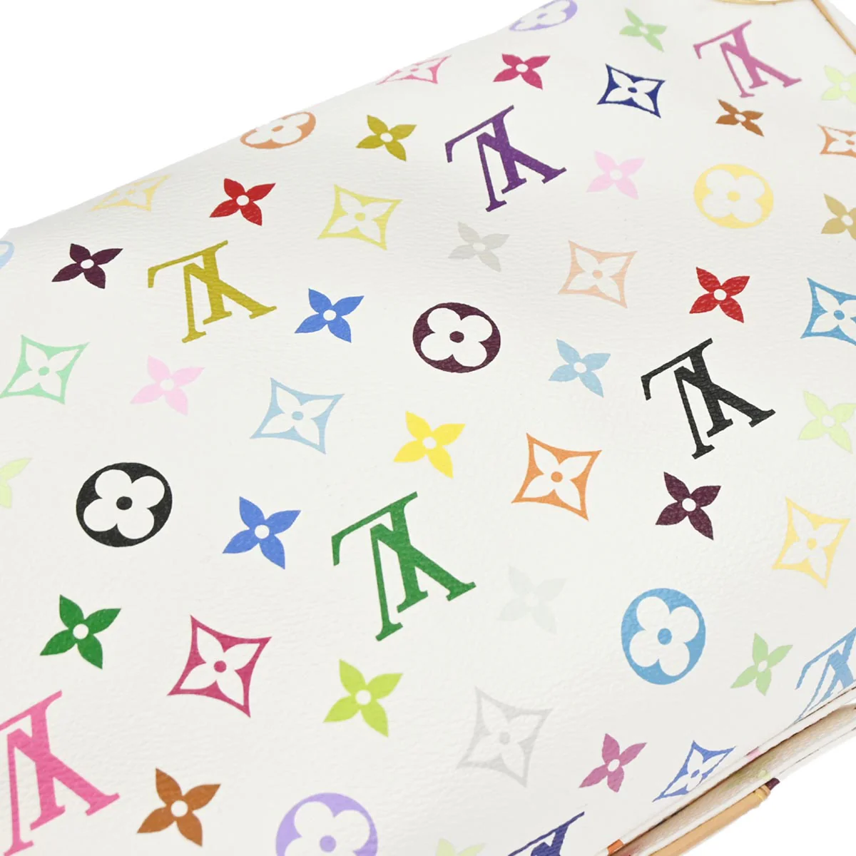 Louis Vuitton 2007 White Monogram Multicolor Speedy 30 Handbag M92643 - Image 6