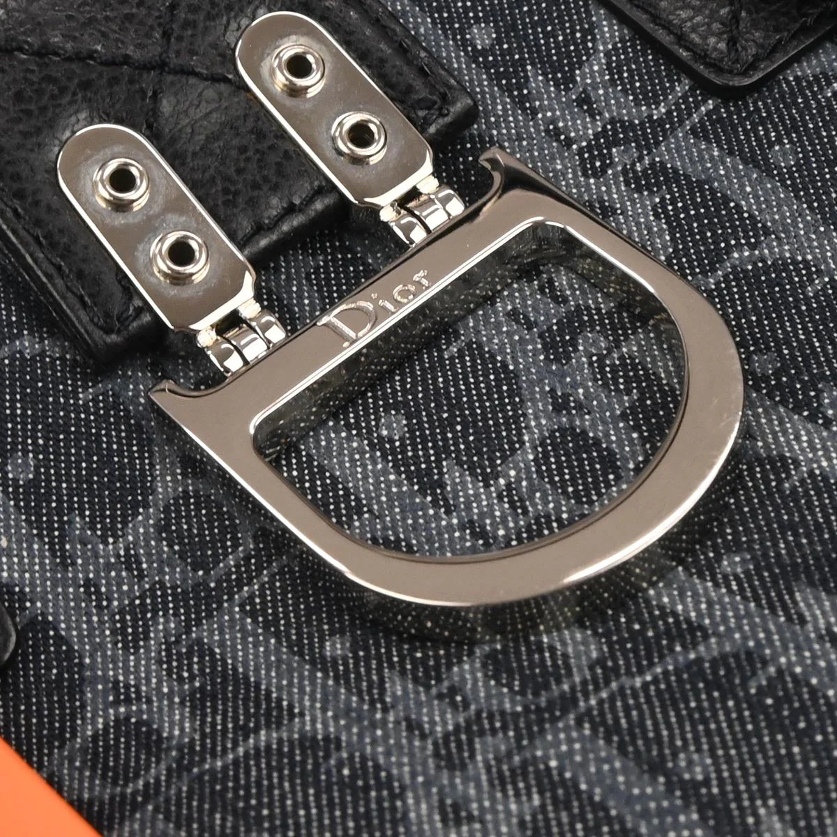 Christian Dior Navy Flight Handbag - Image 4