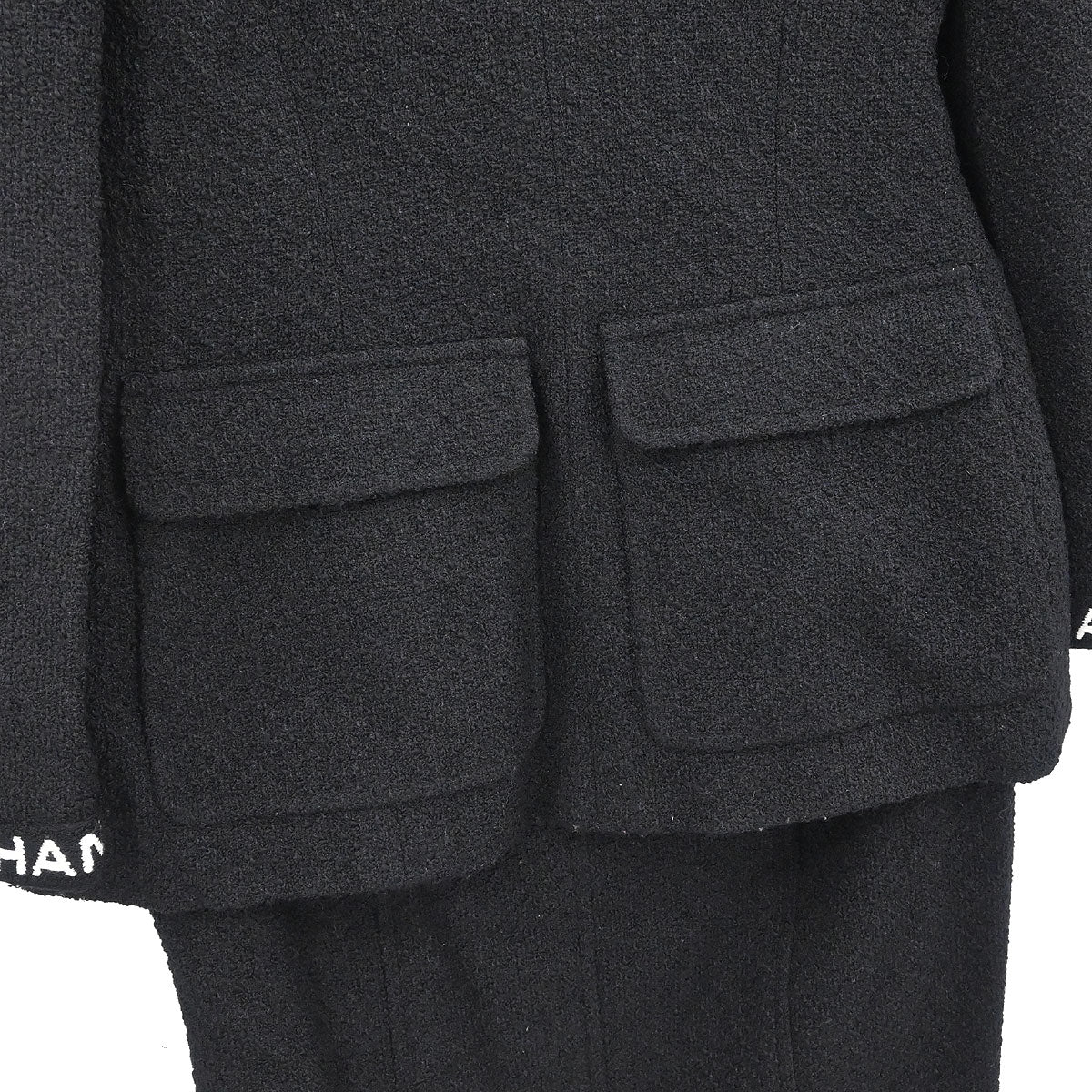 Chanel 1995 Setup Suit Jacket Skirt Black  #36 - Image 3