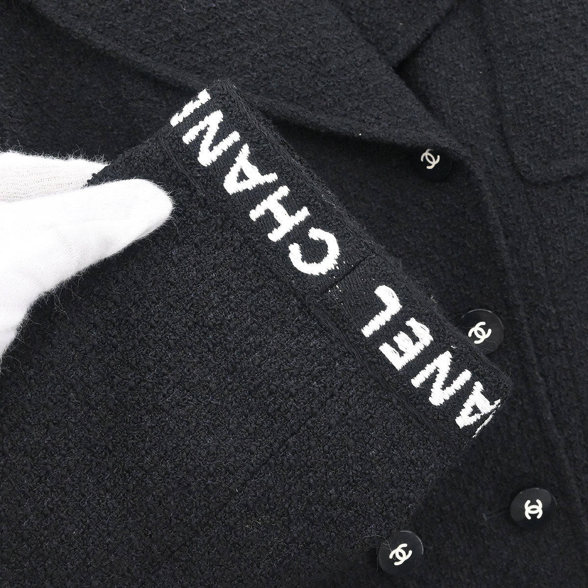 Chanel 1995 Setup Suit Jacket Skirt Black  #36 - Image 5