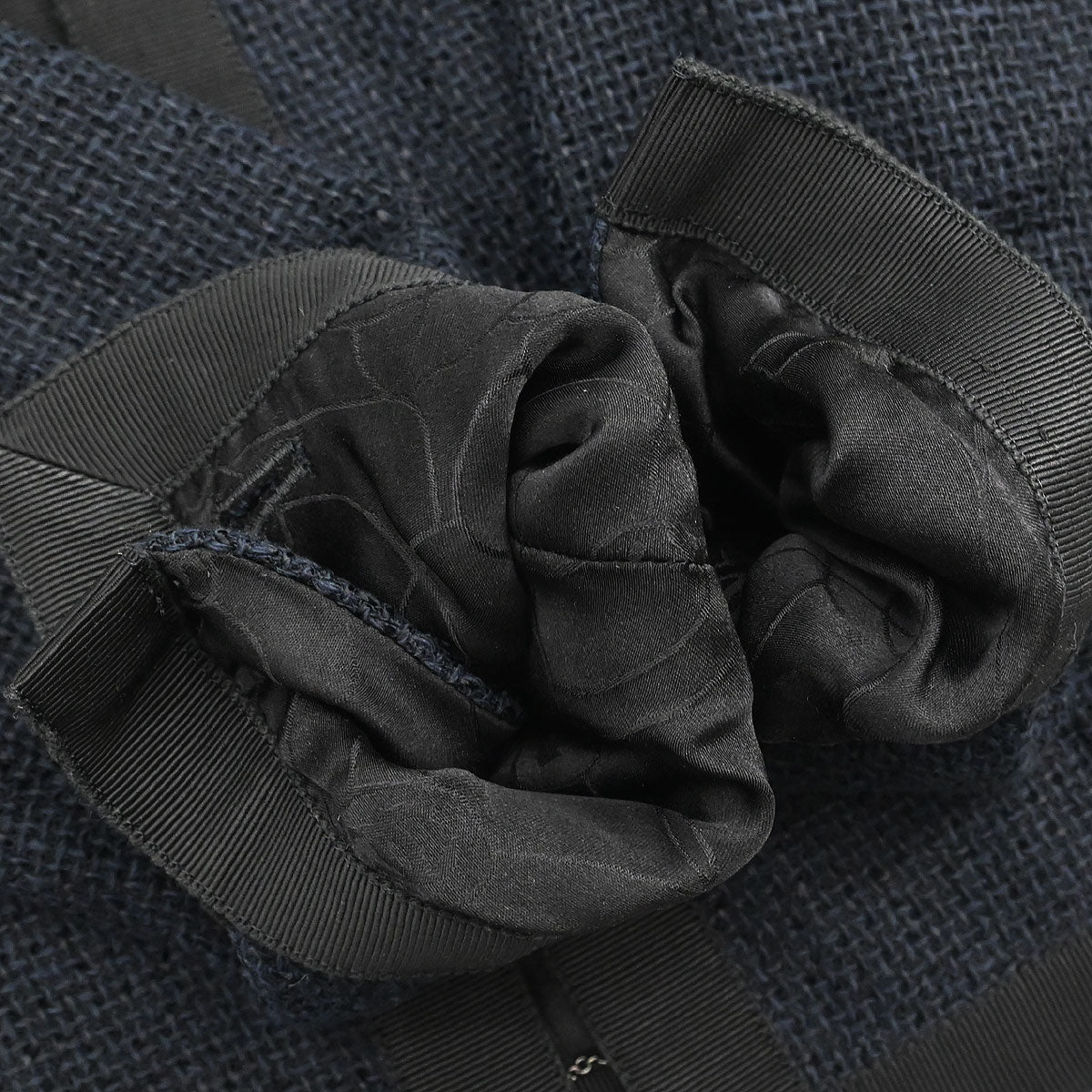 Chanel 2002 Single Breasted Collarless Jacket Navy #38 - Image 5