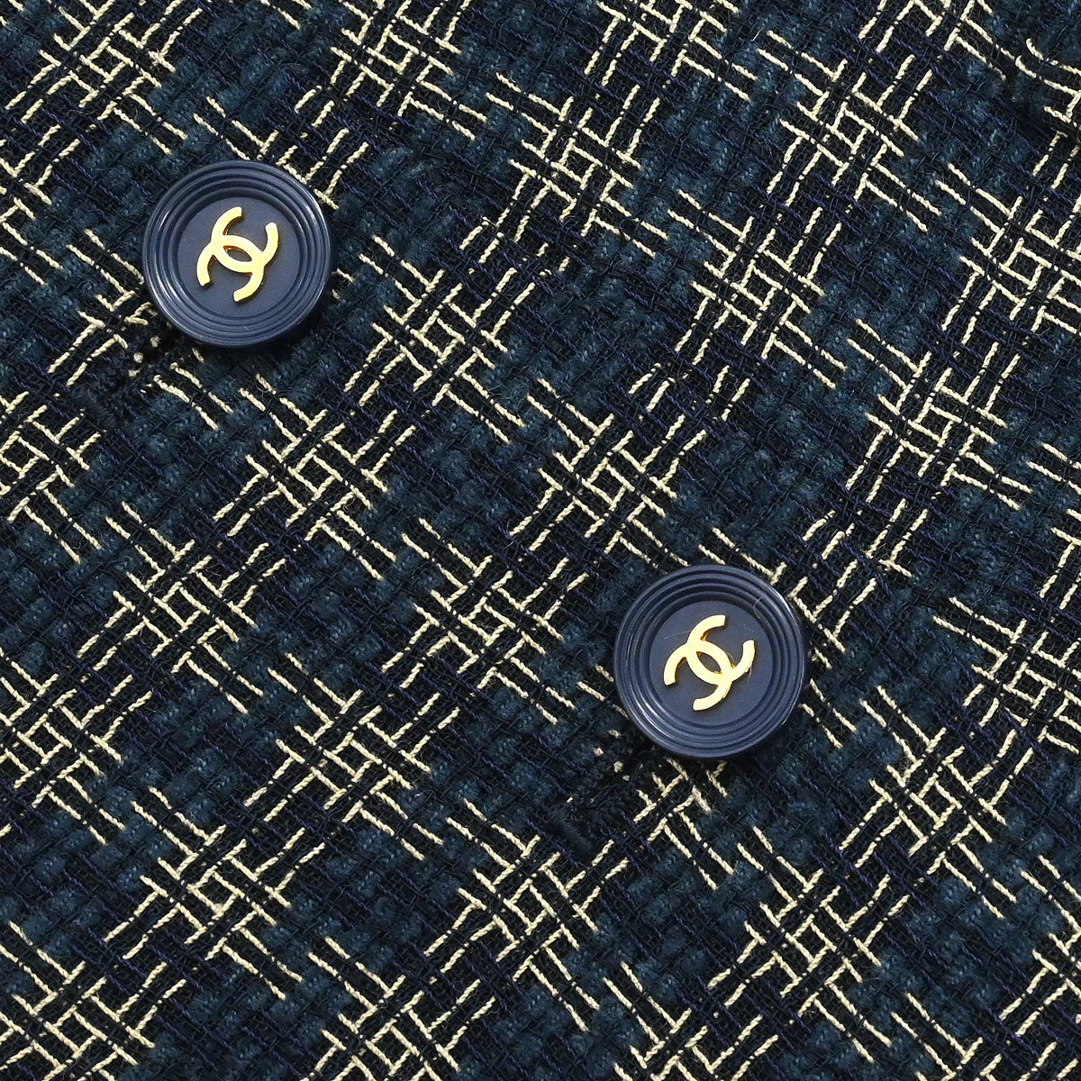 Chanel 1995 Single Breasted Jacket Navy #42 - Image 4
