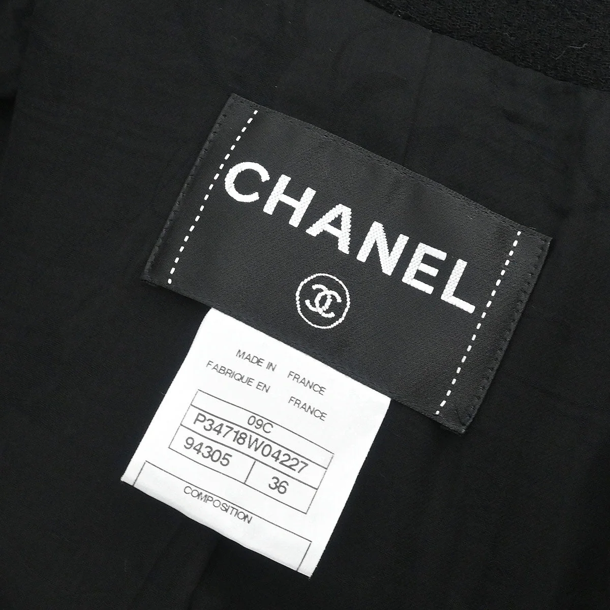 Chanel 2009 Single Breasted Jacket Black #36 - Image 10
