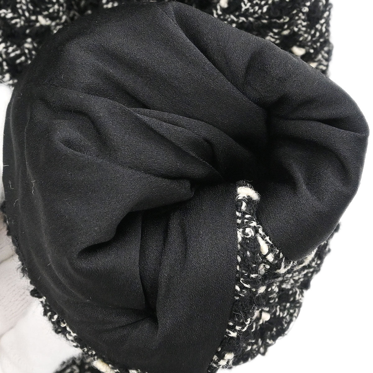 Chanel 1997 Setup Suit Jacket Skirt Tweed Black #40 - Image 5