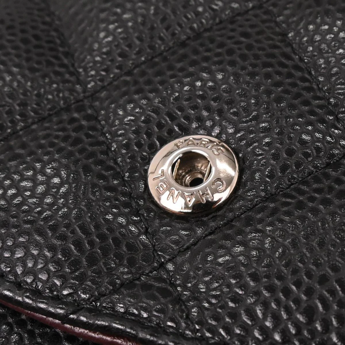 Chanel 2016-2017 Black Caviar Skin Jumbo Classic Double Flap Shoulder Bag - Image 10