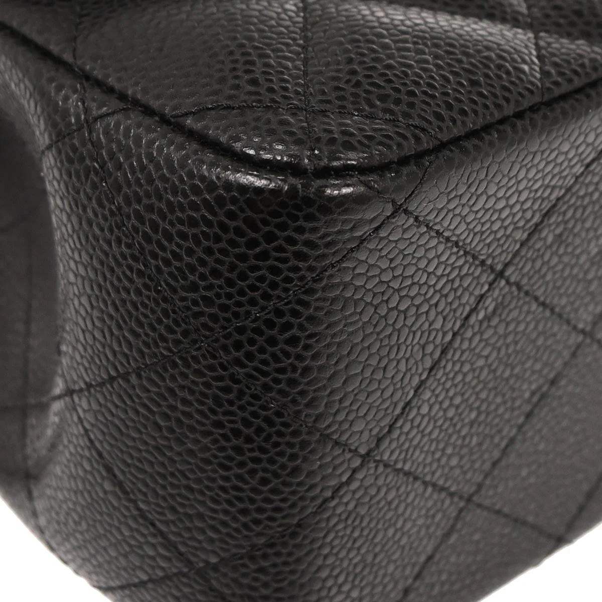 Chanel 2016-2017 Black Caviar Skin Jumbo Classic Double Flap Shoulder Bag - Image 3