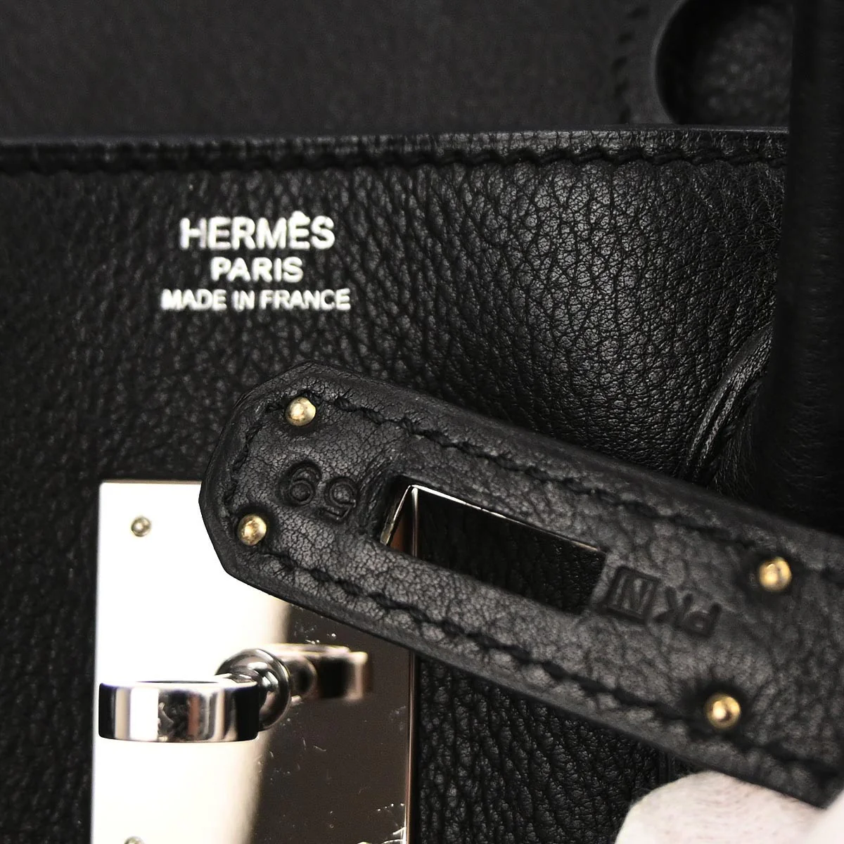 Hermes Black Veau Evergrain Birkin 30 Handbag - Image 11
