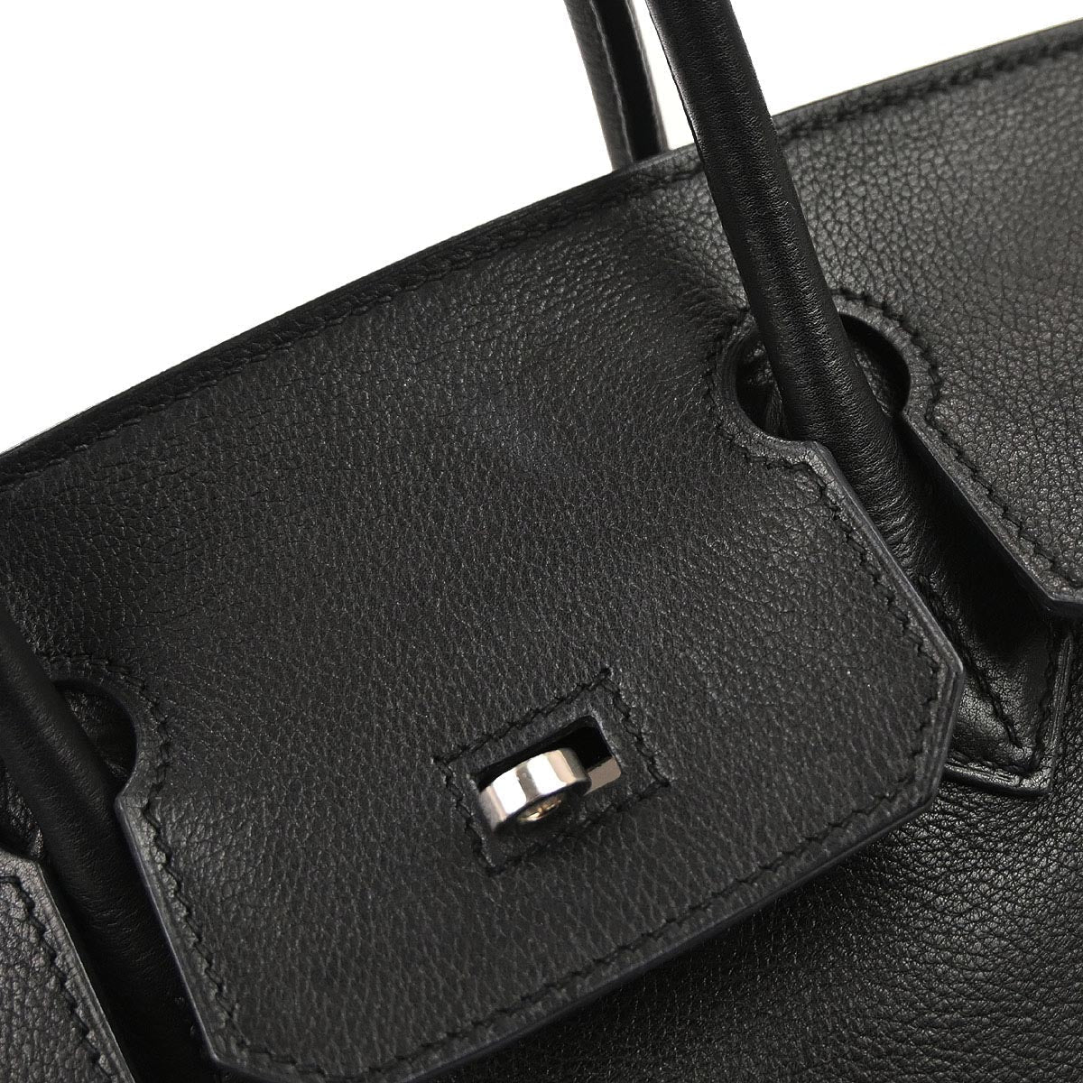 Hermes Black Veau Evergrain Birkin 30 Handbag - Image 8