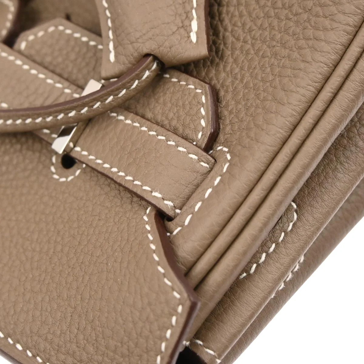Hermes Etoupe Gray Togo Birkin 25 Handbag - Image 6