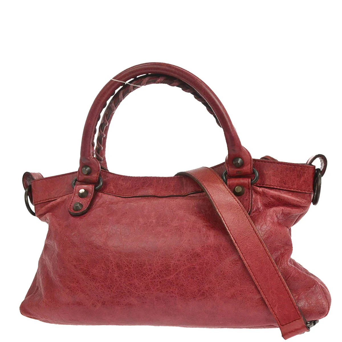 Balenciaga Red Lambskin The First 2way Shoulder Handbag - Image 2