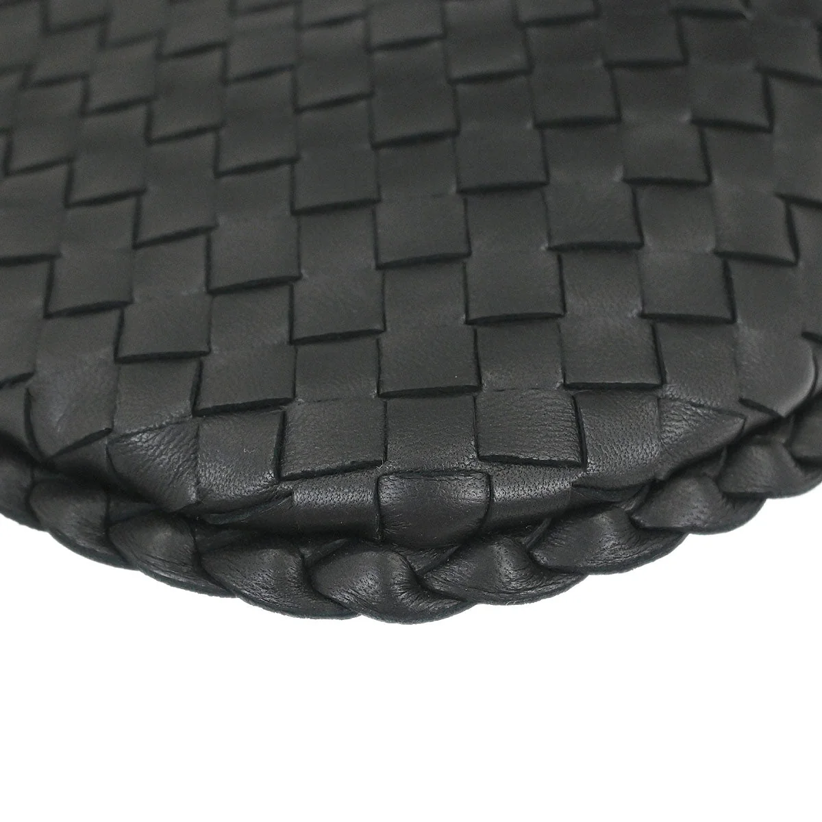 Bottega Veneta Black Lambskin Intrecciato Hobo Handbag - Image 3