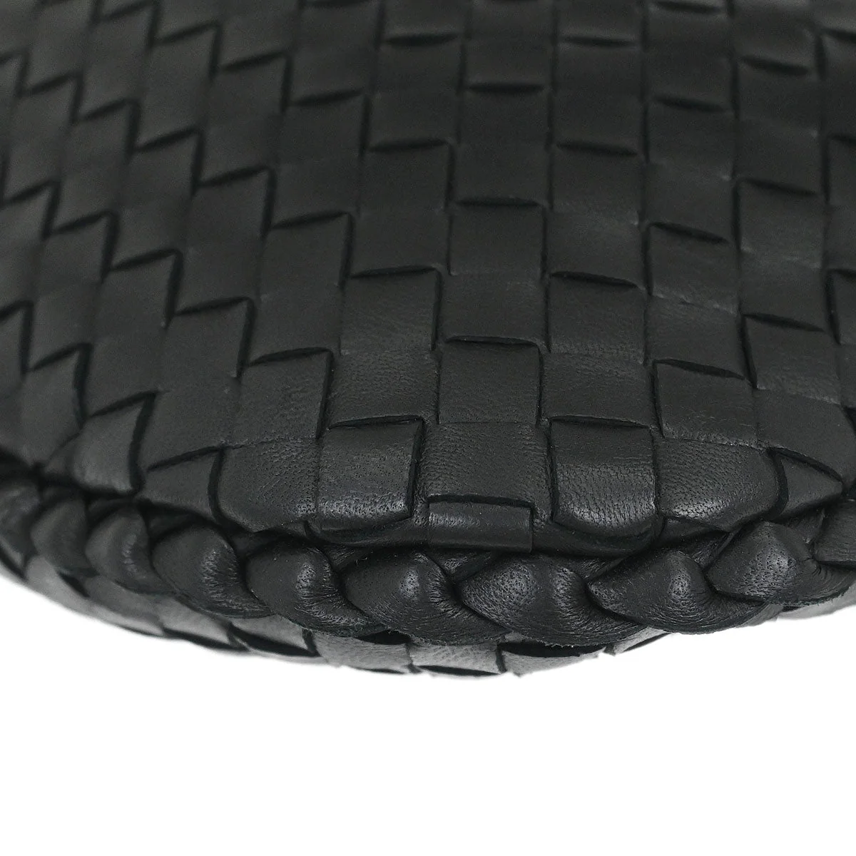 Bottega Veneta Black Lambskin Intrecciato Hobo Handbag - Image 4