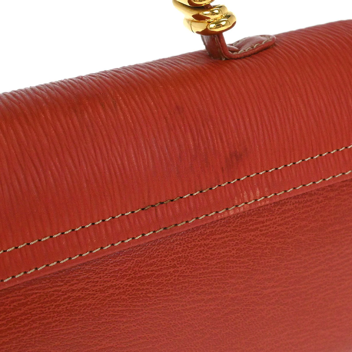 Loewe Red Leather Velasquez Handbag - Image 3