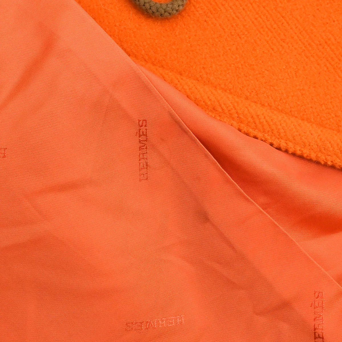 Hermes Duffel Coat Orange #48 - Image 11