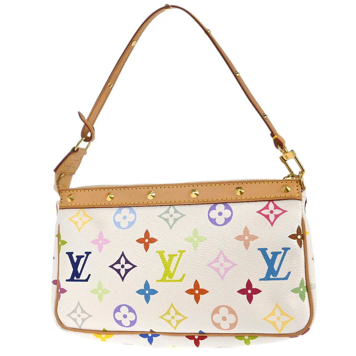 Louis Vuitton White Multicolor Pochette Accessoires M92649 - Image 2